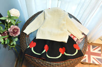 Load image into Gallery viewer, 2 Pieces Set Baby Kid Girls Valentine&#39;s Day Love heart Crochet Sweaters And Skirts Wholesale 220927200
