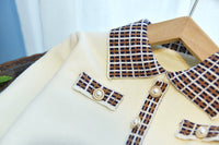 Load image into Gallery viewer, 2 Pieces Set Baby Kid Girls Color-blocking Checked Cardigan And Skirts Wholesale 220927225
