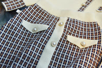 Load image into Gallery viewer, 2 Pieces Set Baby Kid Girls Color-blocking Checked Cardigan And Skirts Wholesale 220927225
