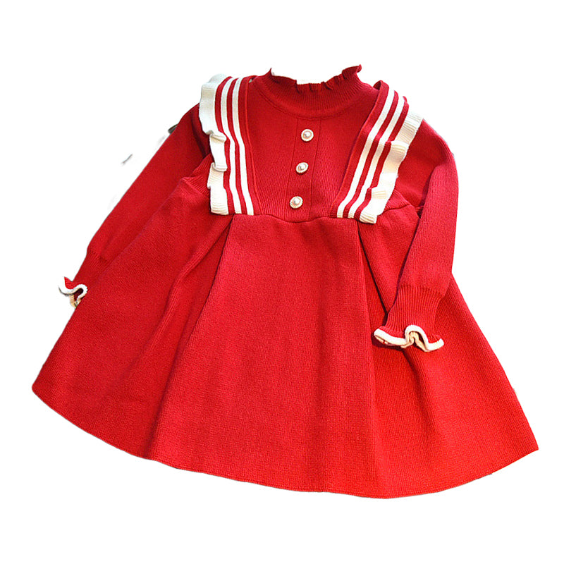 Baby Kid Girls Striped Dresses Wholesale 220927226