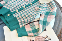 Load image into Gallery viewer, 2 Pieces Set Baby Kid Girls Checked Crochet Cardigan And Skirts Wholesale 220927242
