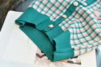 Load image into Gallery viewer, 2 Pieces Set Baby Kid Girls Checked Crochet Cardigan And Skirts Wholesale 220927242
