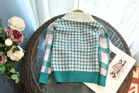 Load image into Gallery viewer, 2 Pieces Set Baby Kid Girls Checked Crochet Cardigan And Skirts Wholesale 220927242

