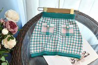 Load image into Gallery viewer, 2 Pieces Set Baby Kid Girls Checked Crochet Cardigan And Skirts Wholesale 220927242
