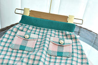 Load image into Gallery viewer, 2 Pieces Set Baby Kid Girls Checked Crochet Cardigan And Skirts Wholesale 220927242
