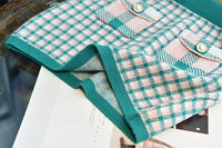 Load image into Gallery viewer, 2 Pieces Set Baby Kid Girls Checked Crochet Cardigan And Skirts Wholesale 220927242
