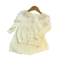 Load image into Gallery viewer, 2 Pieces Set Baby Kid Girls Lace Embroidered Cardigan And Solid Color Skirts Wholesale 220927243
