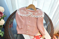 Load image into Gallery viewer, 2 Pieces Set Baby Kid Girls Lace Embroidered Cardigan And Solid Color Skirts Wholesale 220927243
