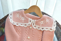 Load image into Gallery viewer, 2 Pieces Set Baby Kid Girls Lace Embroidered Cardigan And Solid Color Skirts Wholesale 220927243
