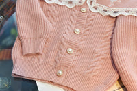 Load image into Gallery viewer, 2 Pieces Set Baby Kid Girls Lace Embroidered Cardigan And Solid Color Skirts Wholesale 220927243
