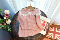 Load image into Gallery viewer, 2 Pieces Set Baby Kid Girls Lace Embroidered Cardigan And Solid Color Skirts Wholesale 220927243
