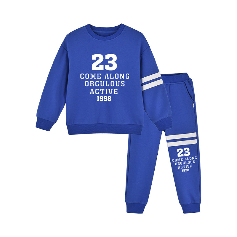 2 Pieces Set Baby Kid Big Kid Unisex Letters Hoodies Swearshirts And Striped Pants Wholesale 220927244