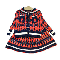 Load image into Gallery viewer, 2 Pieces Set Baby Kid Girls Checked Crochet Cardigan And Skirts Wholesale 220927245
