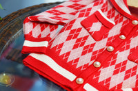 Load image into Gallery viewer, 2 Pieces Set Baby Kid Girls Checked Crochet Cardigan And Skirts Wholesale 220927245
