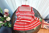 Load image into Gallery viewer, 2 Pieces Set Baby Kid Girls Checked Crochet Cardigan And Skirts Wholesale 220927245
