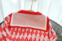 Load image into Gallery viewer, 2 Pieces Set Baby Kid Girls Checked Crochet Cardigan And Skirts Wholesale 220927245
