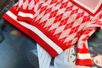 Load image into Gallery viewer, 2 Pieces Set Baby Kid Girls Checked Crochet Cardigan And Skirts Wholesale 220927245
