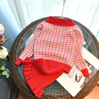 Load image into Gallery viewer, 2 Pieces Set Baby Kid Girls Checked Cardigan And Solid Color Dresses Wholesale 220927269
