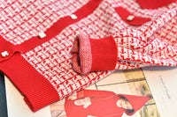 Load image into Gallery viewer, 2 Pieces Set Baby Kid Girls Checked Cardigan And Solid Color Dresses Wholesale 220927269
