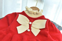 Load image into Gallery viewer, Baby Kid Girls Color-blocking Bow Crochet Dresses Wholesale 220927278
