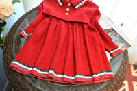 Load image into Gallery viewer, 2 Pieces Set Baby Kid Girls Striped Crochet Dresses And Solid Color Vests Waistcoats Wholesale 220927280
