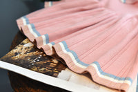 Load image into Gallery viewer, 2 Pieces Set Baby Kid Girls Striped Crochet Dresses And Solid Color Vests Waistcoats Wholesale 220927280
