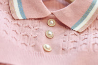 Load image into Gallery viewer, 2 Pieces Set Baby Kid Girls Striped Crochet Dresses And Solid Color Vests Waistcoats Wholesale 220927280
