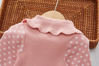 Load image into Gallery viewer, Baby Kid Girls Striped Polka dots Crochet Dresses Wholesale 220927283
