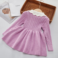Load image into Gallery viewer, Baby Kid Girls Color-blocking Crochet Dresses Wholesale 220927285
