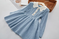 Load image into Gallery viewer, Baby Kid Girls Color-blocking Crochet Dresses Wholesale 220927285
