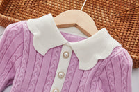 Load image into Gallery viewer, Baby Kid Girls Color-blocking Crochet Dresses Wholesale 220927285
