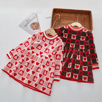Load image into Gallery viewer, Baby Kid Girls Love heart Crochet Dresses Wholesale 220927286
