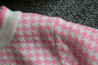 Load image into Gallery viewer, 2 Pieces Set Baby Kid Girls Houndstooth Cardigan And Skirts Wholesale 22092729
