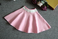Load image into Gallery viewer, 2 Pieces Set Baby Kid Girls Houndstooth Cardigan And Skirts Wholesale 22092729
