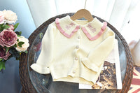 Load image into Gallery viewer, 2 Pieces Set Baby Kid Girls Flower Embroidered Cardigan And Bow Skirts Wholesale 220927291
