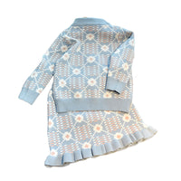 Load image into Gallery viewer, 2 Pieces Set Baby Kid Girls Crochet Sweaters And Skirts Wholesale 220927296
