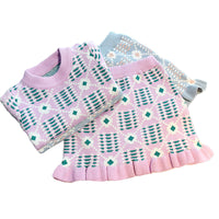 Load image into Gallery viewer, 2 Pieces Set Baby Kid Girls Crochet Sweaters And Skirts Wholesale 220927296
