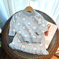 Load image into Gallery viewer, 2 Pieces Set Baby Kid Girls Crochet Sweaters And Skirts Wholesale 220927296
