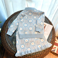 Load image into Gallery viewer, 2 Pieces Set Baby Kid Girls Crochet Sweaters And Skirts Wholesale 220927296
