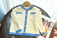 Load image into Gallery viewer, 2 Pieces Set Baby Kid Girls Color-blocking Crochet Cardigan And Skirts Wholesale 220927297
