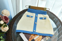 Load image into Gallery viewer, 2 Pieces Set Baby Kid Girls Color-blocking Crochet Cardigan And Skirts Wholesale 220927297
