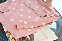 Load image into Gallery viewer, 2 Pieces Set Baby Kid Girls Polka dots Crochet Sweaters And Solid Color Skirts Wholesale 220927298
