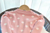 Load image into Gallery viewer, 2 Pieces Set Baby Kid Girls Polka dots Crochet Sweaters And Solid Color Skirts Wholesale 220927298
