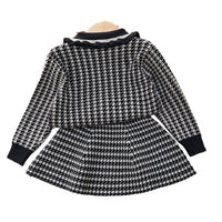Load image into Gallery viewer, 2 Pieces Set Baby Kid Girls Checked Crochet Tops And Skirts Wholesale 220927308
