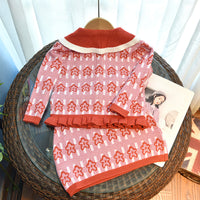 Load image into Gallery viewer, 2 Pieces Set Baby Kid Girls Color-blocking Star Print Tops And Skirts Wholesale 220927314
