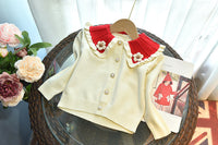 Load image into Gallery viewer, 2 Pieces Set Baby Kid Girls Flower Cardigan Knitwear And Solid Color Skirts Wholesale 220927356
