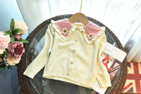 Load image into Gallery viewer, 2 Pieces Set Baby Kid Girls Flower Cardigan Knitwear And Solid Color Skirts Wholesale 220927356
