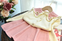 Load image into Gallery viewer, 2 Pieces Set Baby Kid Girls Flower Cardigan Knitwear And Solid Color Skirts Wholesale 220927356

