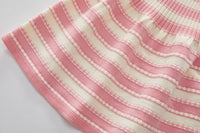 Load image into Gallery viewer, 2 Pieces Set Baby Kid Girls Solid Color Cardigan And Striped Knitwear Dresses Wholesale 220927357
