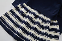 Load image into Gallery viewer, 2 Pieces Set Baby Kid Girls Solid Color Cardigan And Striped Knitwear Dresses Wholesale 220927357
